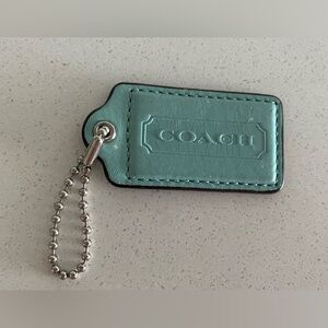 Coach vintage large Hangtag blue Replacement FOB keychain